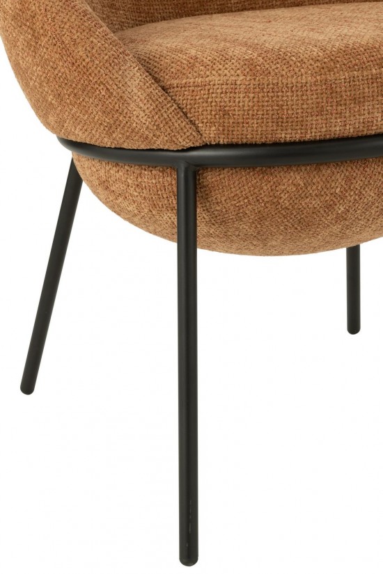 J Line Dining Chair Iron Terracotta Black dining chairs.