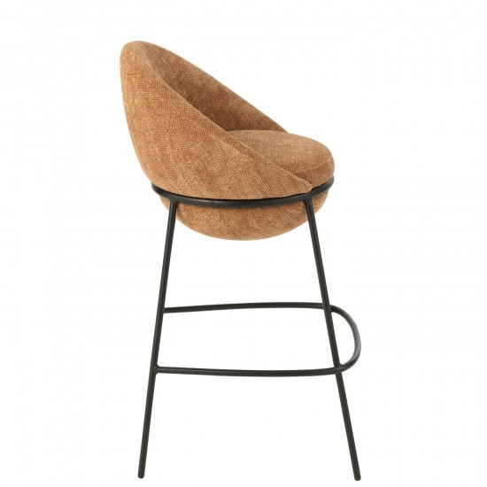 J Line chaises tabourets de bar Jolipa Tabouret De Bar Fer Terracotta Noir.