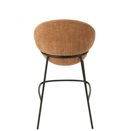 Jline Barkruk Ijzer Terracotta Zwart.