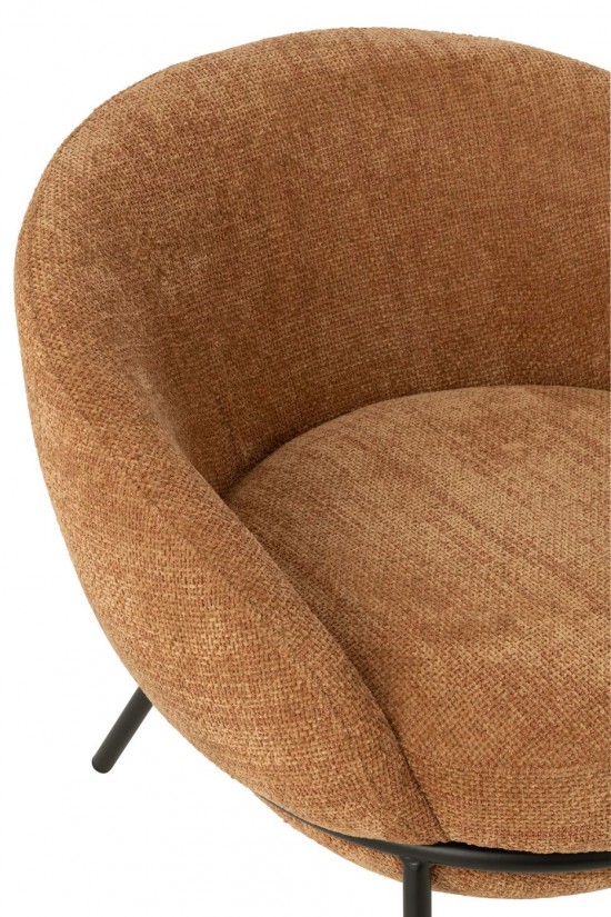 Jline Liegestuhl Fußstütze Eisen Terracotta Schwarz Sessel.