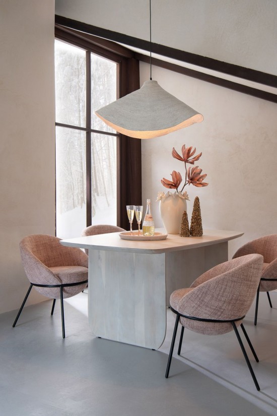 J Line Tavolo Da Pranzo Legno Di Acacia Bianco Mesas De Comedor Madera De Acacia Blanco.