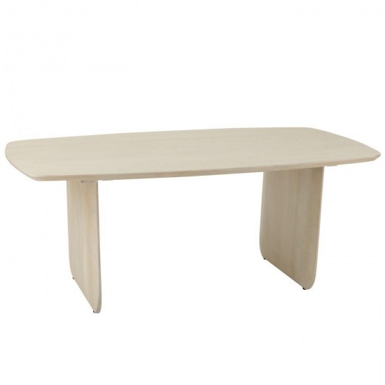 J Line Eettafel Acaciahout Wit L190xB100xH76 cm eettafels keukentafels woonkamer JO55827.