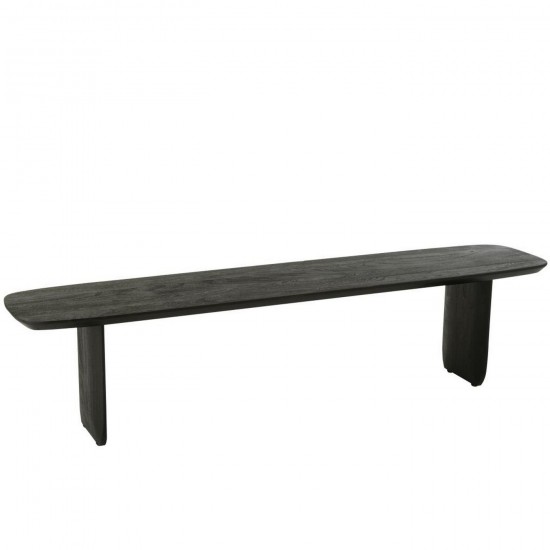 J Line Bank Acaciahout Zwart L190xB40xH45 cm zitbanken divans JO55832.