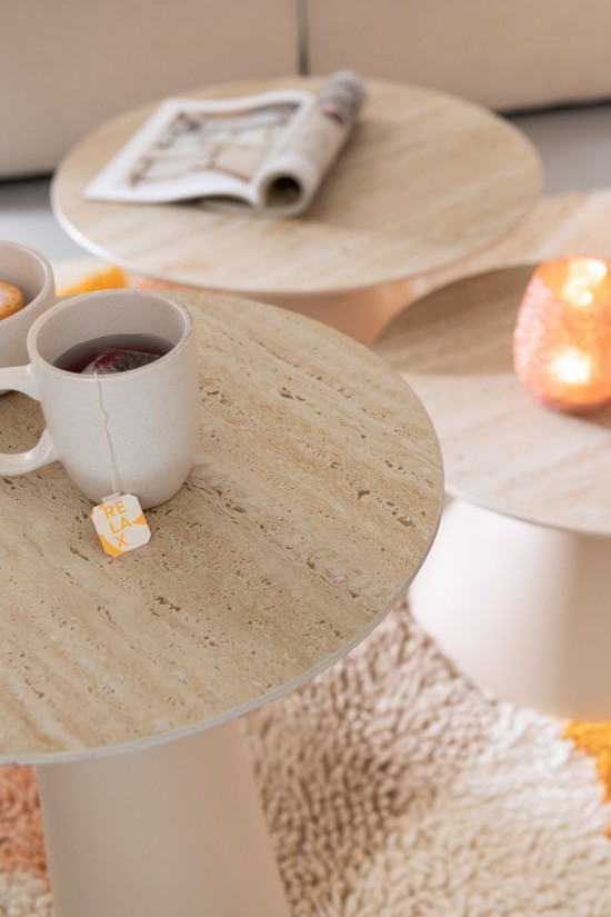 J Line 55842 table gigogne Bijzettafeltjes tables basses Meubelen Tafels Moebel Landmoebel Muebles table d appoint Landelijke .