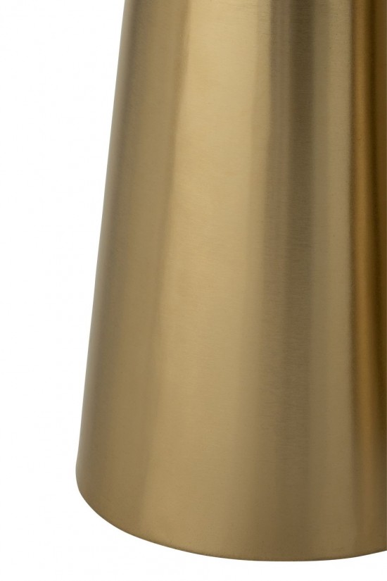 J Line tables de salon basse Jolipa Set De 2 Table D Appoint Marble Effect Fer Bronze Taupe.