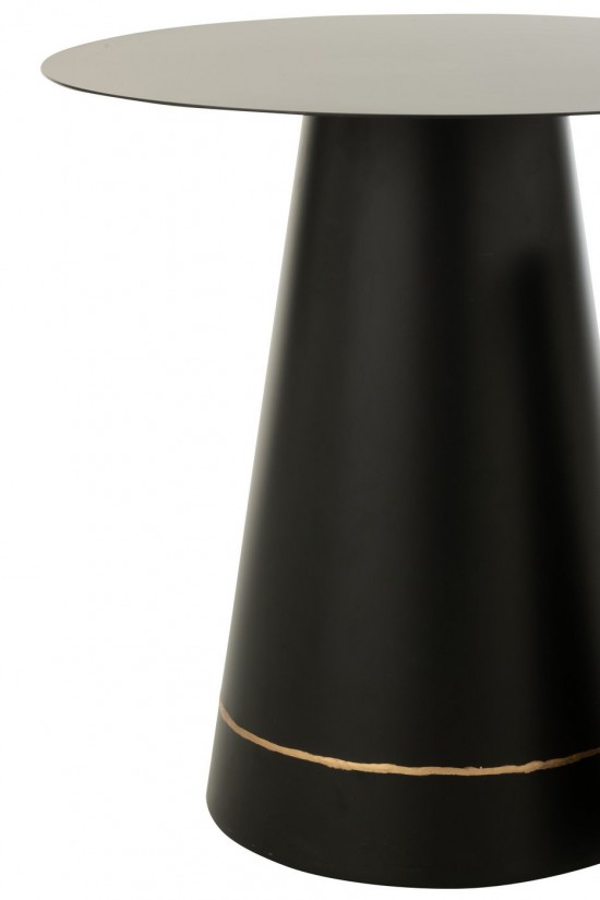 J Line tables d appoint bouts de canapé Jolipa Set De 2 Table D Appoint Fer Noir Doré.