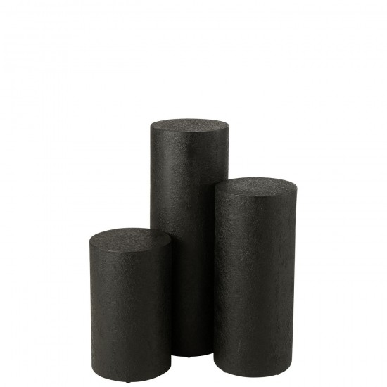 Jline Sokkel Cilinder Mdf Zwart Large.