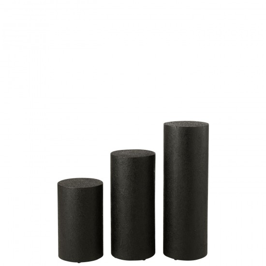 J Line Coffee Table Cylinder Mdf Black coffee tables.
