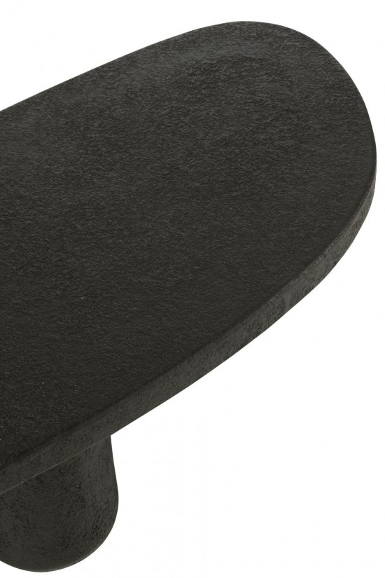 J Line Tavolino Da Caffe Ovale Mdf Nero Mesa Baja Óvalo Mdf Negro.