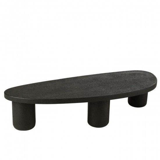 J Line Salontafel Ovaal Mdf Zwart L157xB61xH34 cm koffietafels salontafels JO55890.