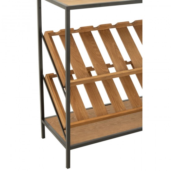 J Line Bar Cabinet Wine Veneer Natural Black Small bar cabinets.