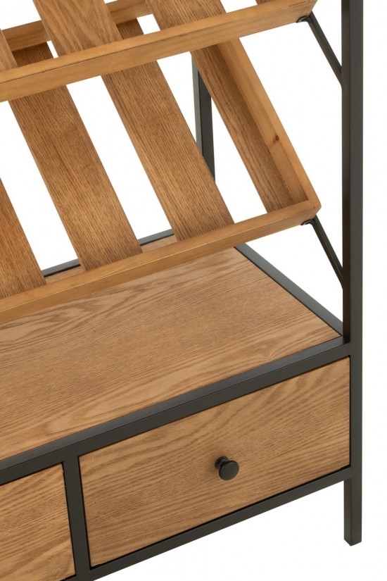 Jline Barschrank Wine Furnier Naturell Schwarz Medium barschrank barschraenke.