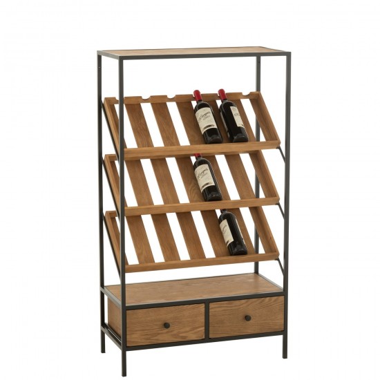 Jline Mueble Bar Wine Chapa Natural Negro Medium.