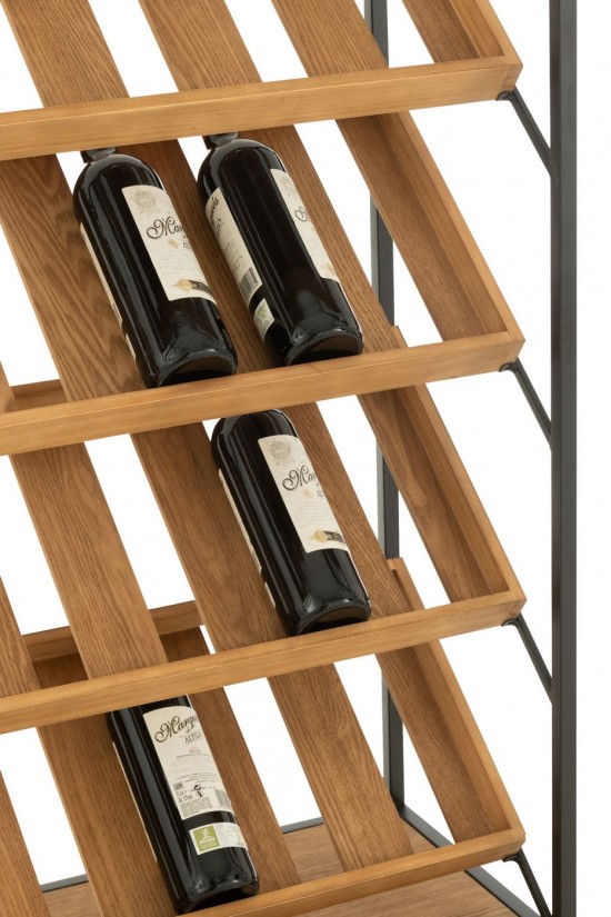 J Line Barkast Wine Fineer Naturel Zwart Large.