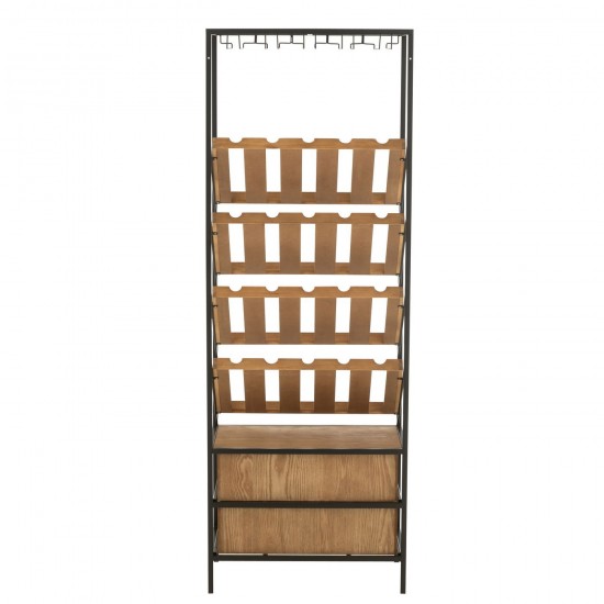 Jline Barkast Wine Fineer Naturel Zwart Large.