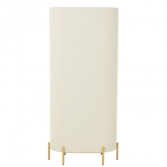 Jline Rek Mdf Metaal Wit Goudkleurig.