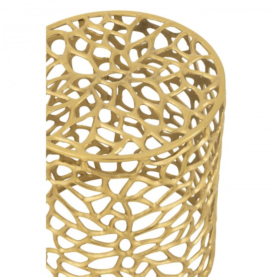 J Line tabourets ronds Jolipa Tabouret Cylindre Aluminium Doré.