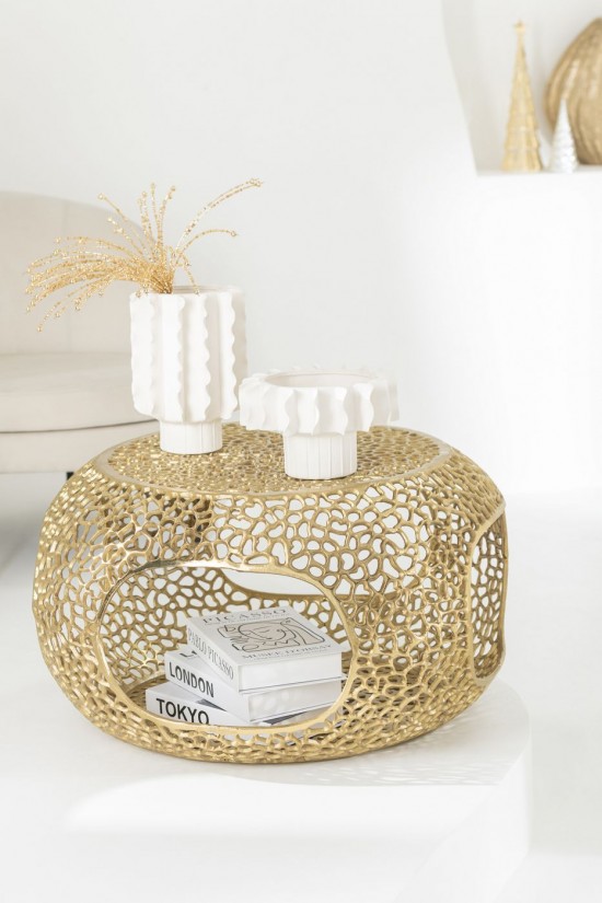 Jline Mesa Baja Aluminio Dorado Small.