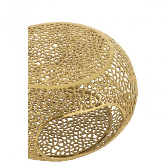 J Line tables de salon basse Jolipa Table Basse Aluminium Doré Small.