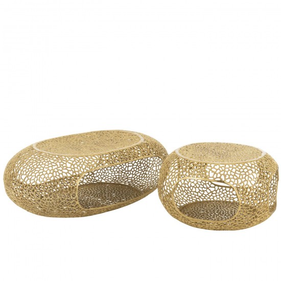 Jline Couchtisch Oval Aluminium Goldfarben Large couchtische Kaffeetische.