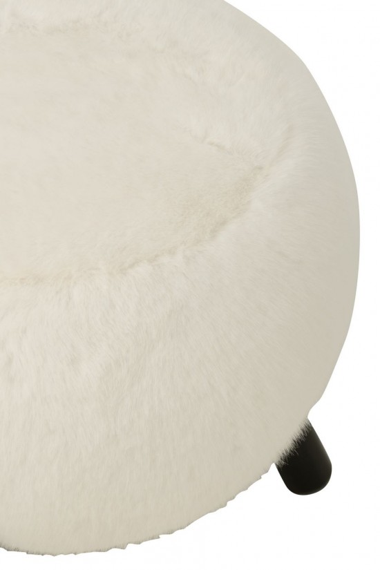 Jline Kruk Fur With Wooden Legs Hout Wit.