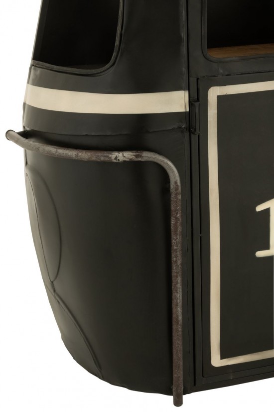 J Line Bar Cabinet Cable Car Iron Mango Wood Black White bar cabinets.