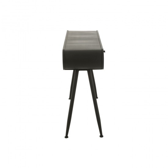J Line tables de drapier murales Jolipa Console Wood And Metal Table Console Bois De Sapin Noir Beige Clair.