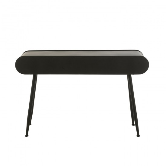 Jline Console Wood And Metal Table Console Dennenhout Zwart Lichtbeige.
