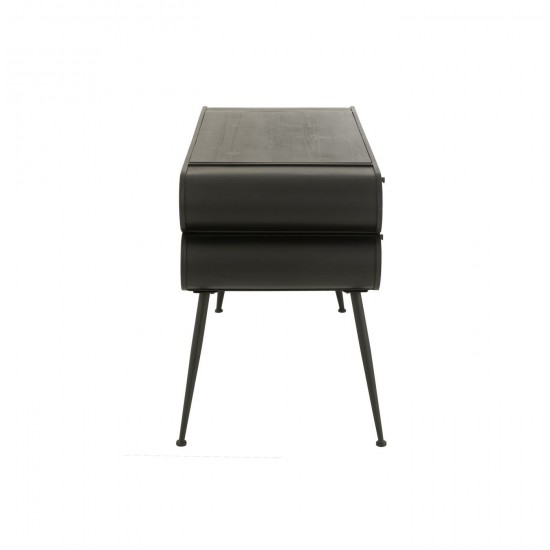 J Line bureaux d ecriture Jolipa Bureau Bois De Sapin Noir Beige Clair.