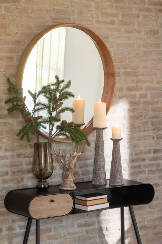 J Line Specchio Da Parete Wall Mirror L Legno Di Abete Beige Chiaro Large Espejo De Pared Wall Mirror L Madera De Abeto Beige .