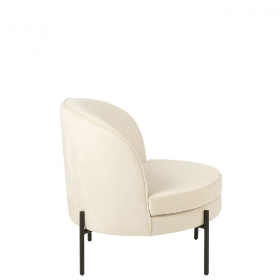 J Line fauteuils Jolipa Fauteuil Fer Blanc Cassé Noir.