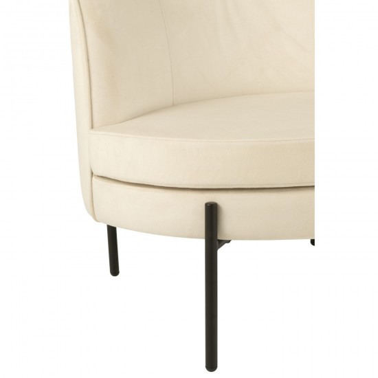 J Line Armchair Iron Off White Black armchairs.