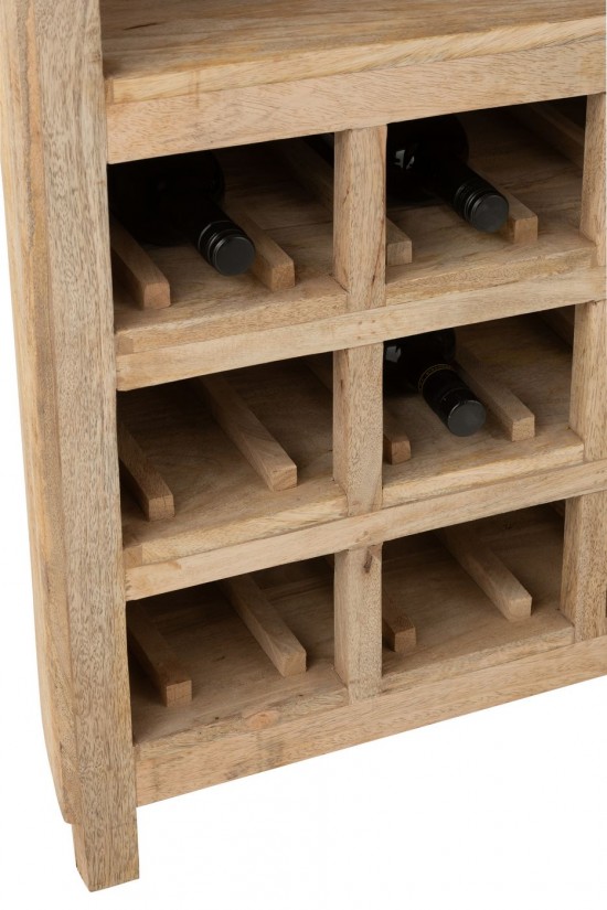 J Line Mobile Bar Lounge Legno Di Mango Naturale Mueble Bar Lounge Madera De Mango Natural.