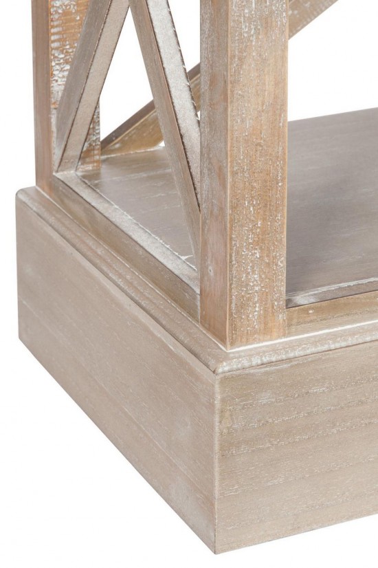 J Line Cushion Woven Wool Ecru Brown cushion.