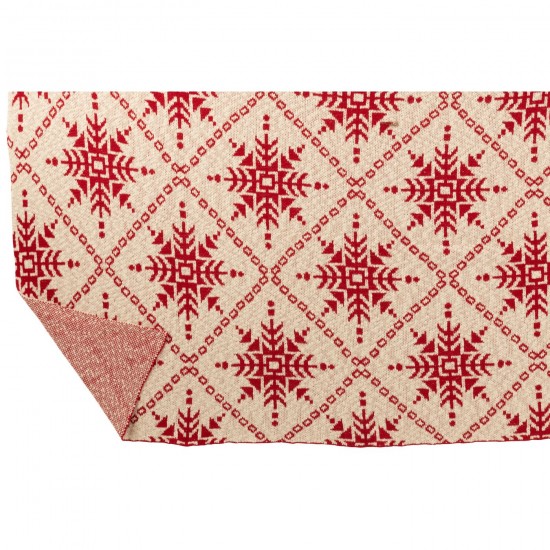 Jline Deken Sneeuwvlokken Katoen Wit Wit.