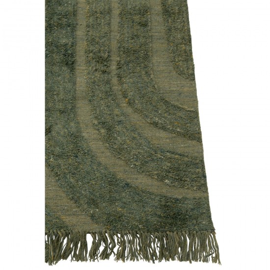 J Line tapis moquettes Jolipa Tapis Lignes Arrondies Laine Vert Kaki.