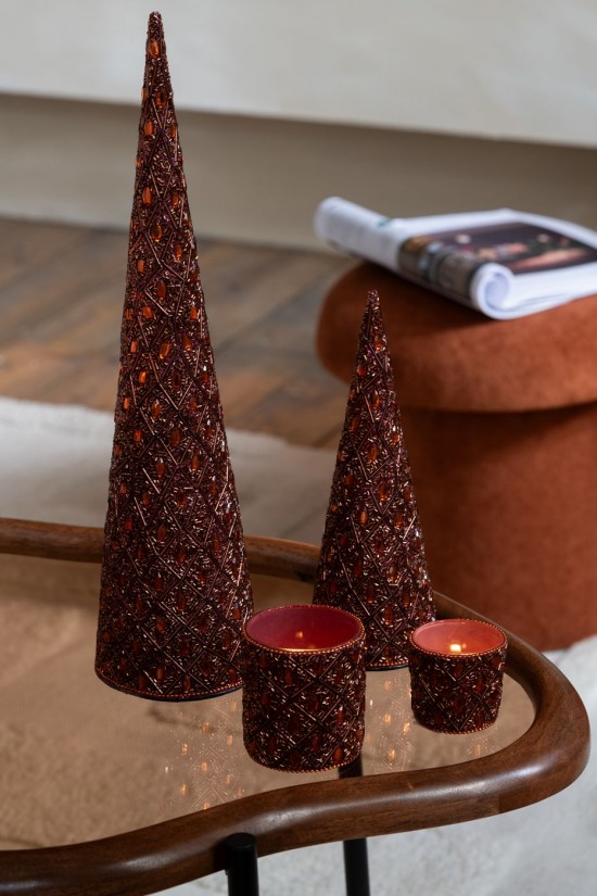 J Line Set Di 3 Cono Ferro Perle Marrone Scuro Ruggine Juego De 3 Cono Plancha Cuentas Marrón Oscuro Óxido.