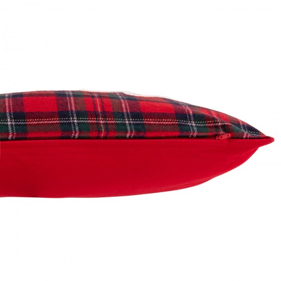 J Line coussins Jolipa Coussin Noël Laine Rouge Noël Blanc.