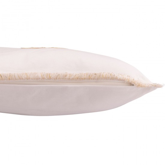 J Line coussins Jolipa Coussin Boules De Noël Coton Blanc Doré.