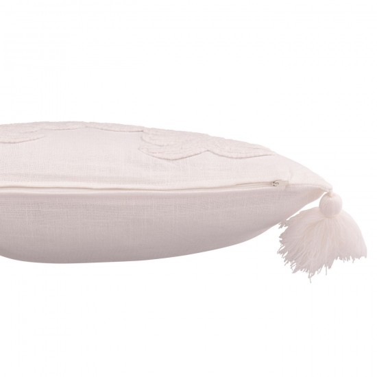 J Line coussins Jolipa Coussin Sapin De Noël Coton Blanc.