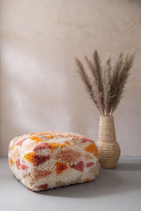 J Line Pouf Geometrico Lana Multicolore Puf Geométrico Lana Multicolor.