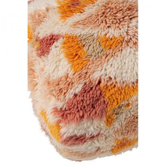 J Line poufs Jolipa Pouf Géométrique Laine Multicolore.