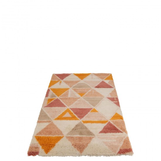 J Line Vloerkleed Geometrisch Wol Meerkleurig L300xB200xH3 cm vloertapijten vloerkleed vloerkleden JO56518.