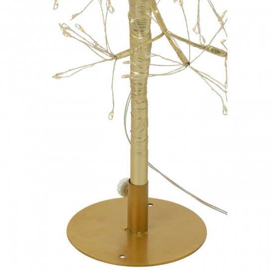 J Line Tree Led Warm White Lights Iron Gold Colored Small x mas christmas trees on foot.