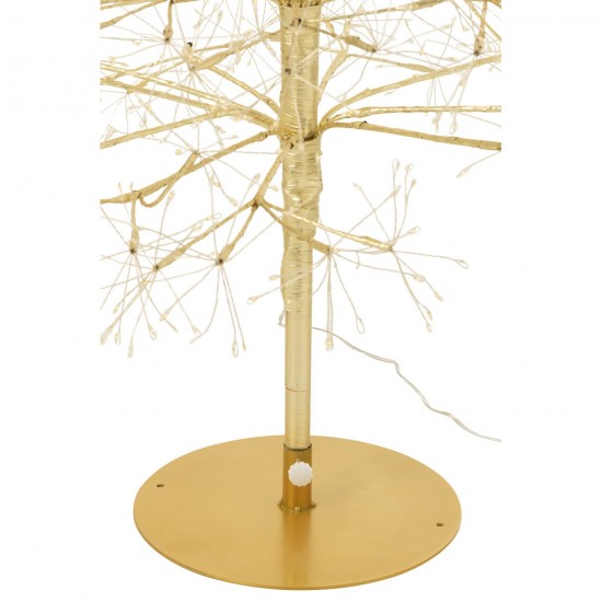 J Line Tree Led Warm White Lights Iron Gold Colored Extra Large x mas christmas trees on foot.