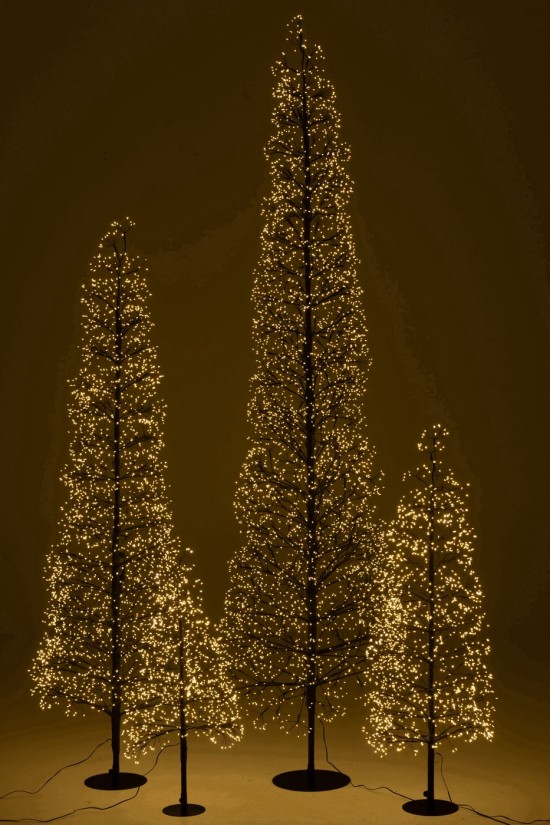 J Line Albero Led Luci Bianco Caldo Ferro Nero Extra Large Árbol Led Luces Blancas Cálidas Plancha Negro Extra Large.