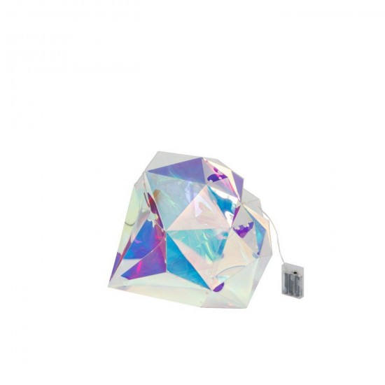 J Line Diamant Led Pvc Meerkleurig Large L40xB40xH40 cm JO56555.