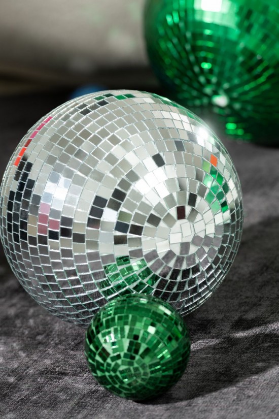 J Line Sfera A Specchi Specchio Argento Large Bola De Discoteca Espejo Plata Large.