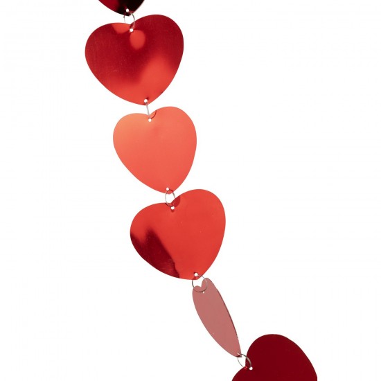 J Line guirlandes suspendues Jolipa Guirlande Cœur Pvc Rouge.