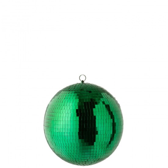 J Line Discobal Spiegel Smaragdgroen L30xB30xH30 cm bollen ballen JO56724.